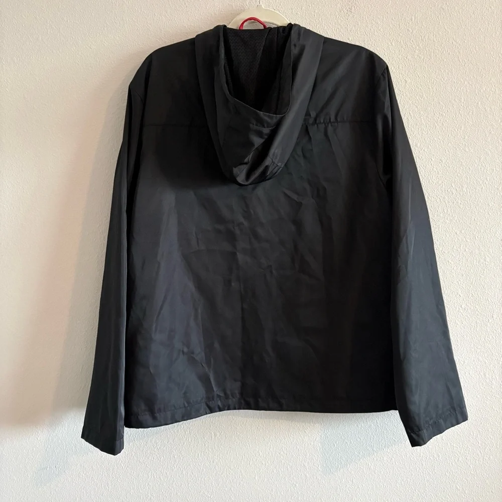 NWT Robert Graham Windbreaker Jacket Coat Full-Zip Hooded Men’s Medium Black